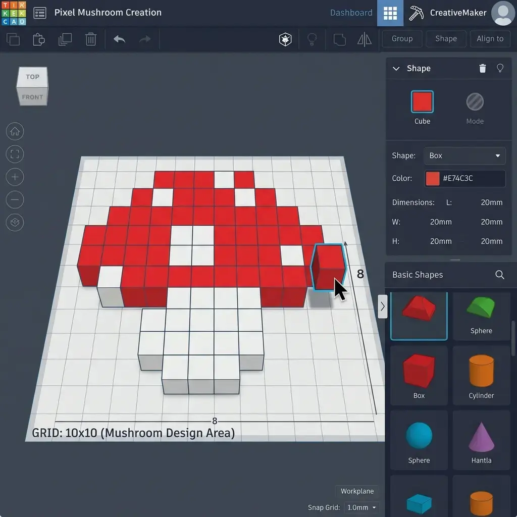 3D 모델링 화면