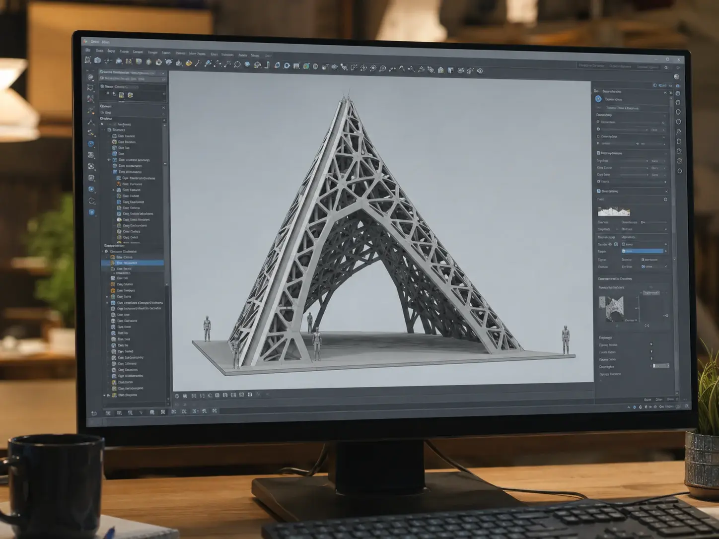 3D 설계 소프트웨어의 모델링 화면